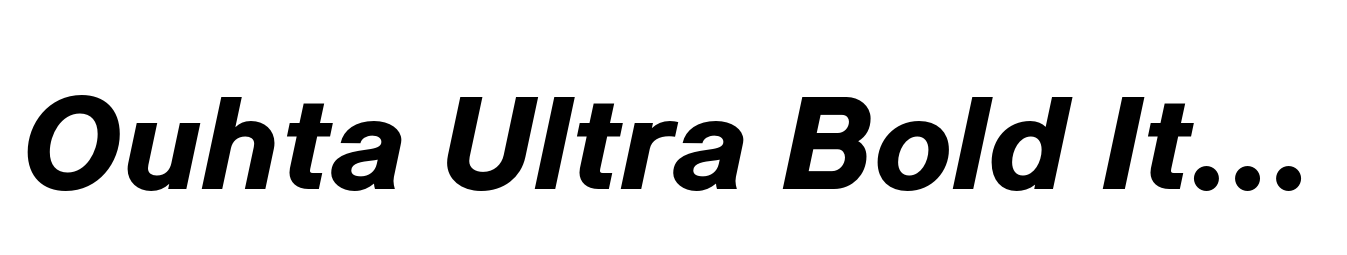Ouhta Ultra Bold Italic